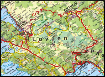  mapa NP Lovcen